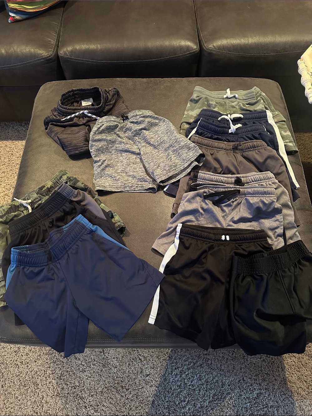 all in motion Kids Athletic Shorts Bundle - Black, Gray, Blue, Green